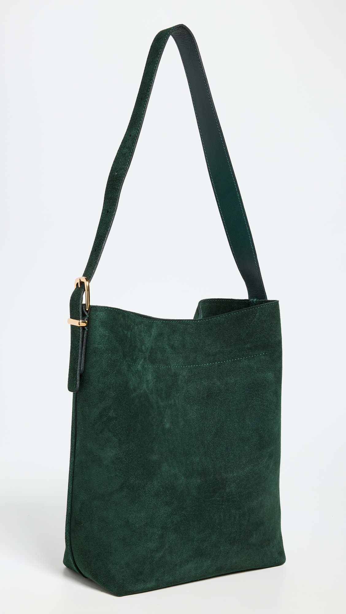 Essentials Bucket Tote Suede Luxury Forest Suede One Size