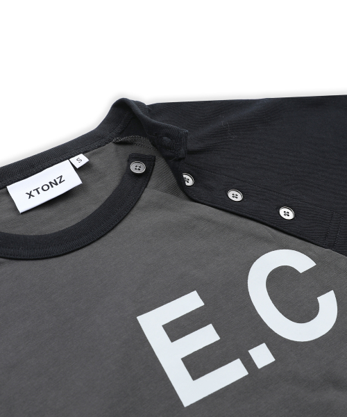 XTT160 E. C Henley Neck Raglan T-Shirt