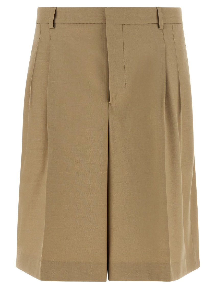 Wide Leg Pleated Shorts