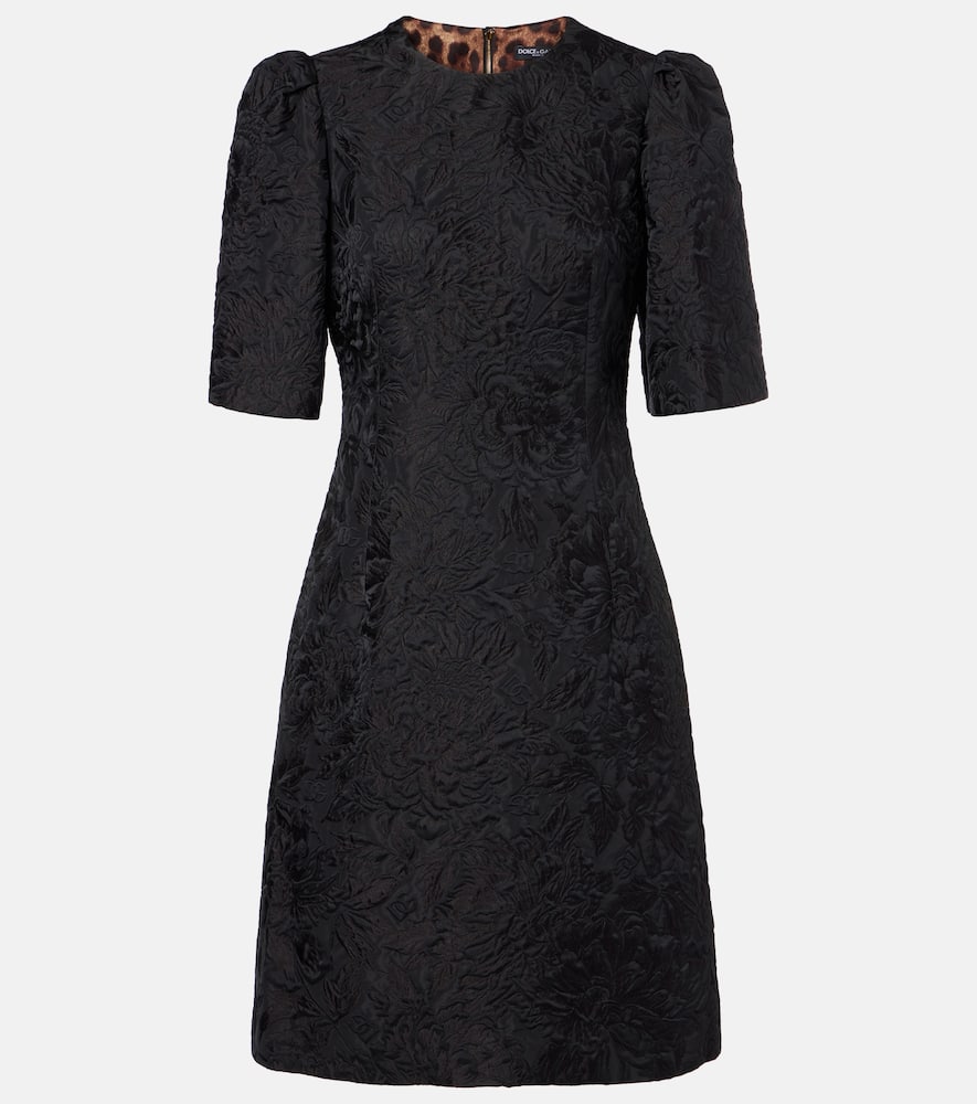 Cotton and silk-blend minidress