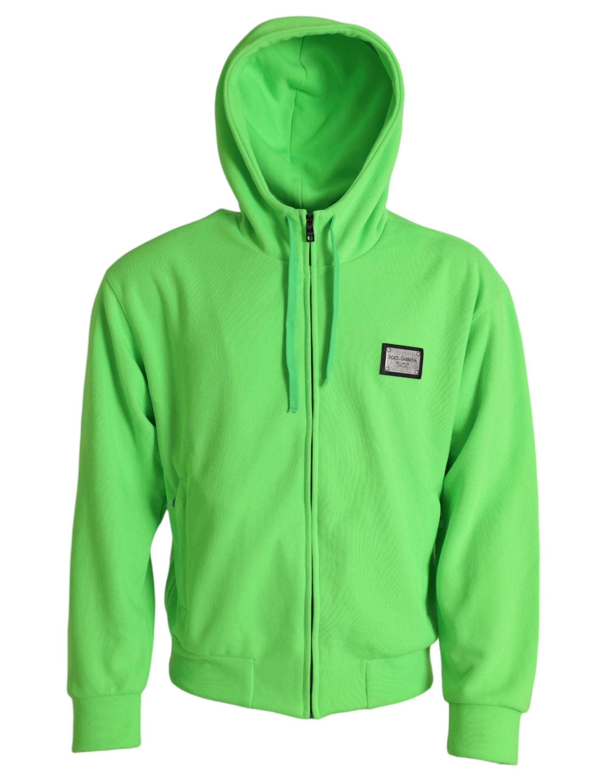 Logo-Patch Full-Zip Hoodie — Green