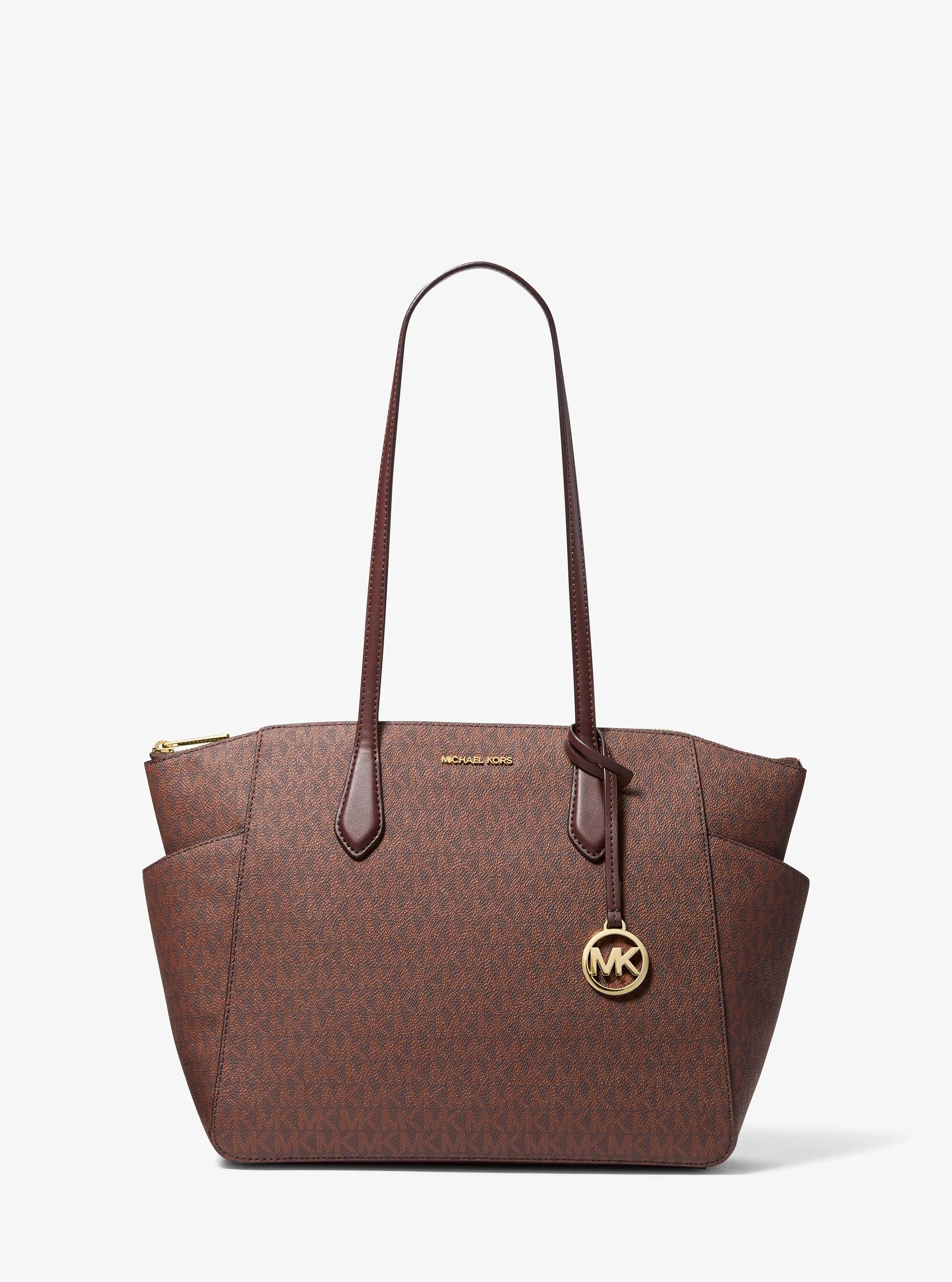 Marilyn Medium Signature Logo Tote Bag in Brown - One Size