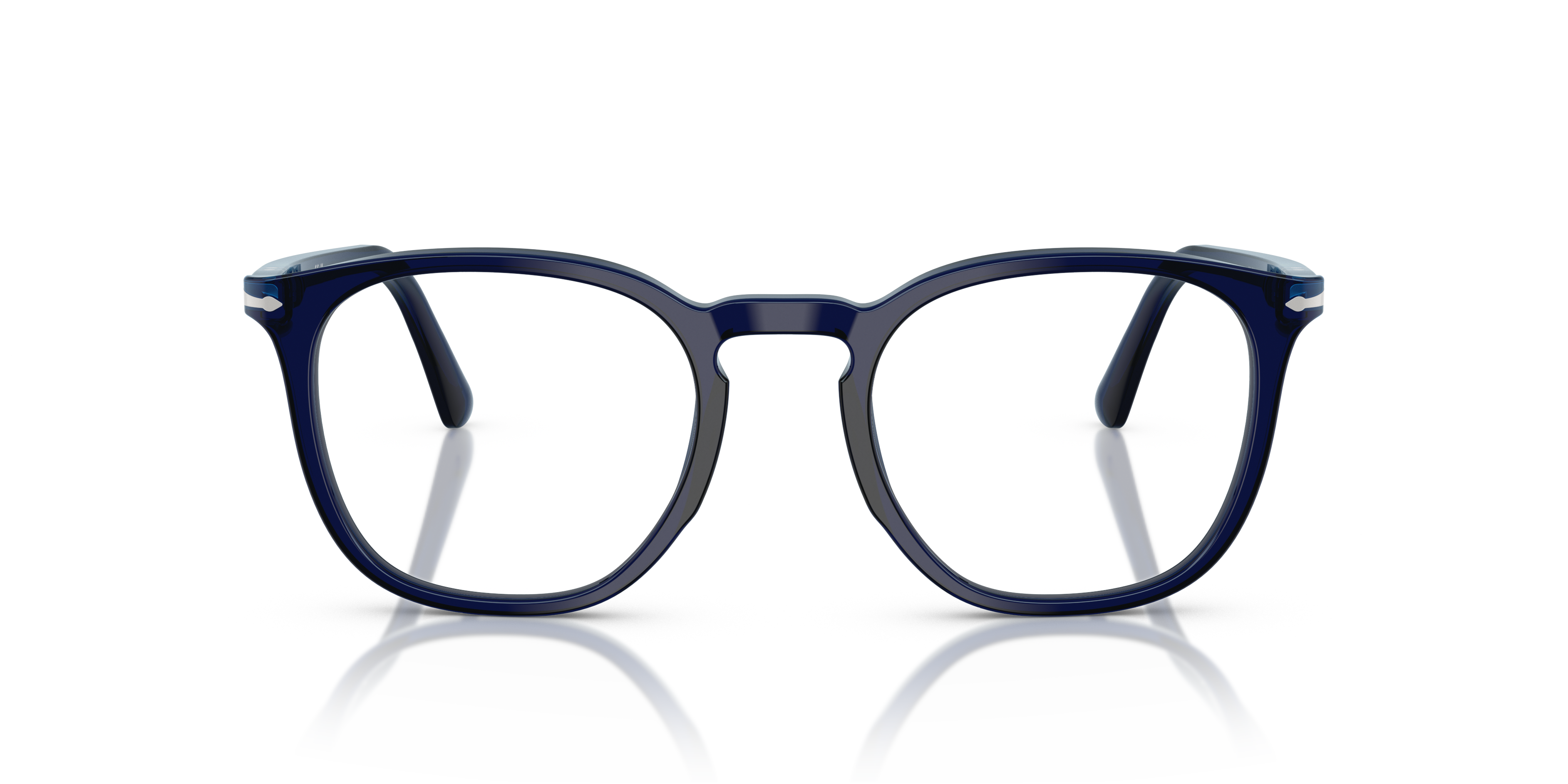Persol Unisex Persol PO3318V 181 Montature da vista Acetato Blu Trasparente Pantos Normale