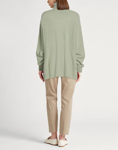 Chocolat Woman Turtleneck Sage green Size L Merino Wool, Cashmere