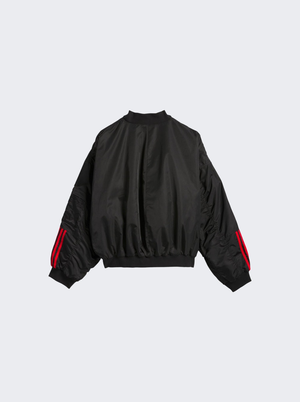 X Willy Chavarria Satin Bomber Jacket Black