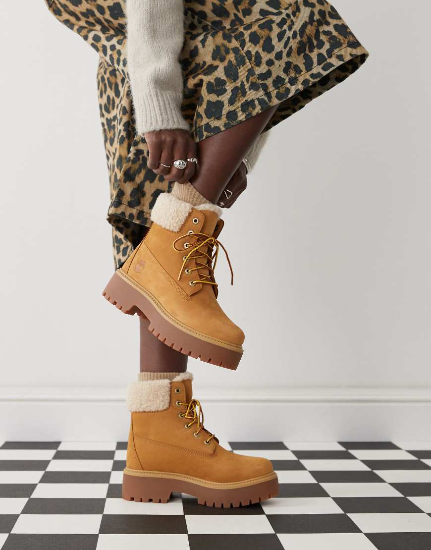 Stone Street 6 inch elevated lined boots in wheat nubuck-Neutral