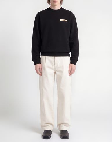 Man Sweatshirt Black Size L Cotton