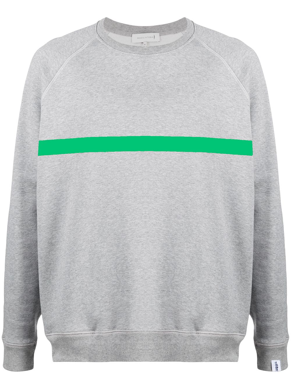 Horizontal-stripe crew-neck sweatshirt - Grey