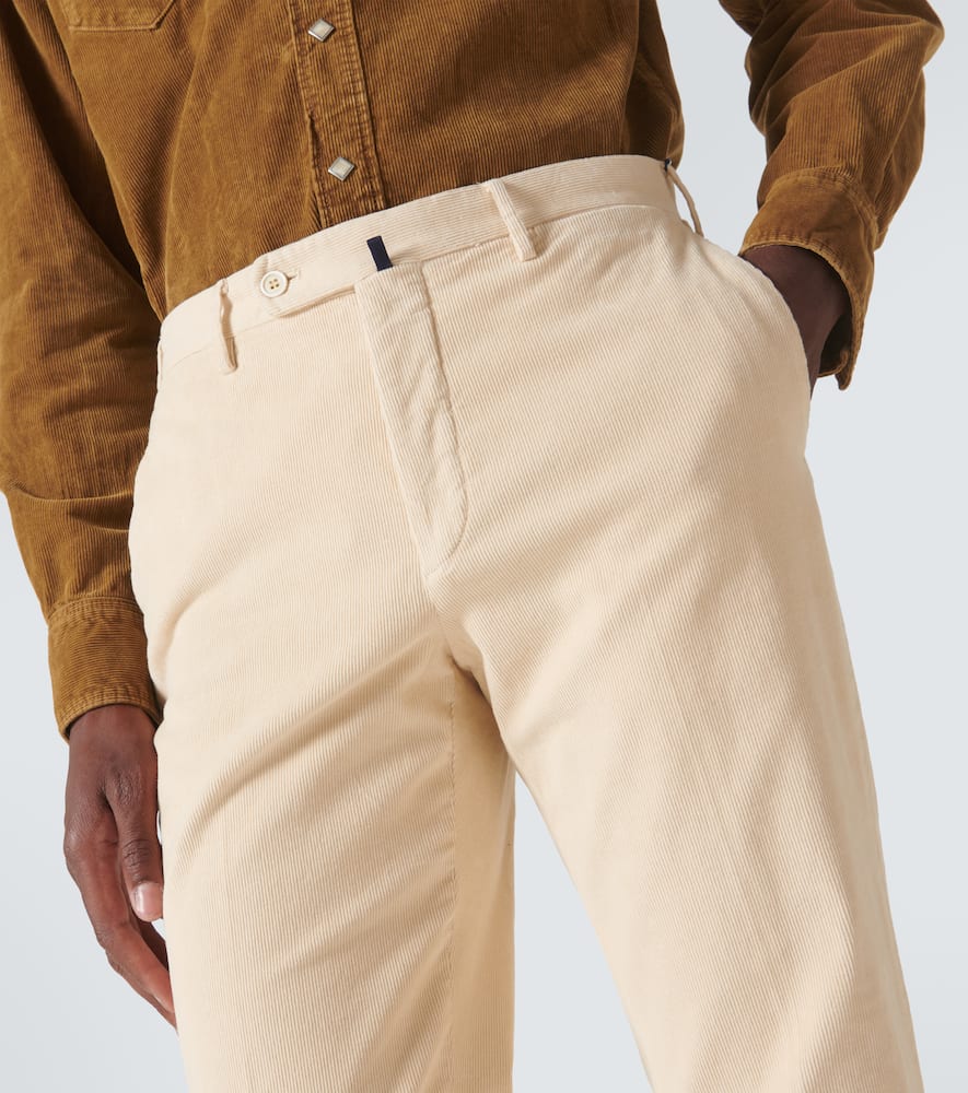 Cotton corduroy straight pants