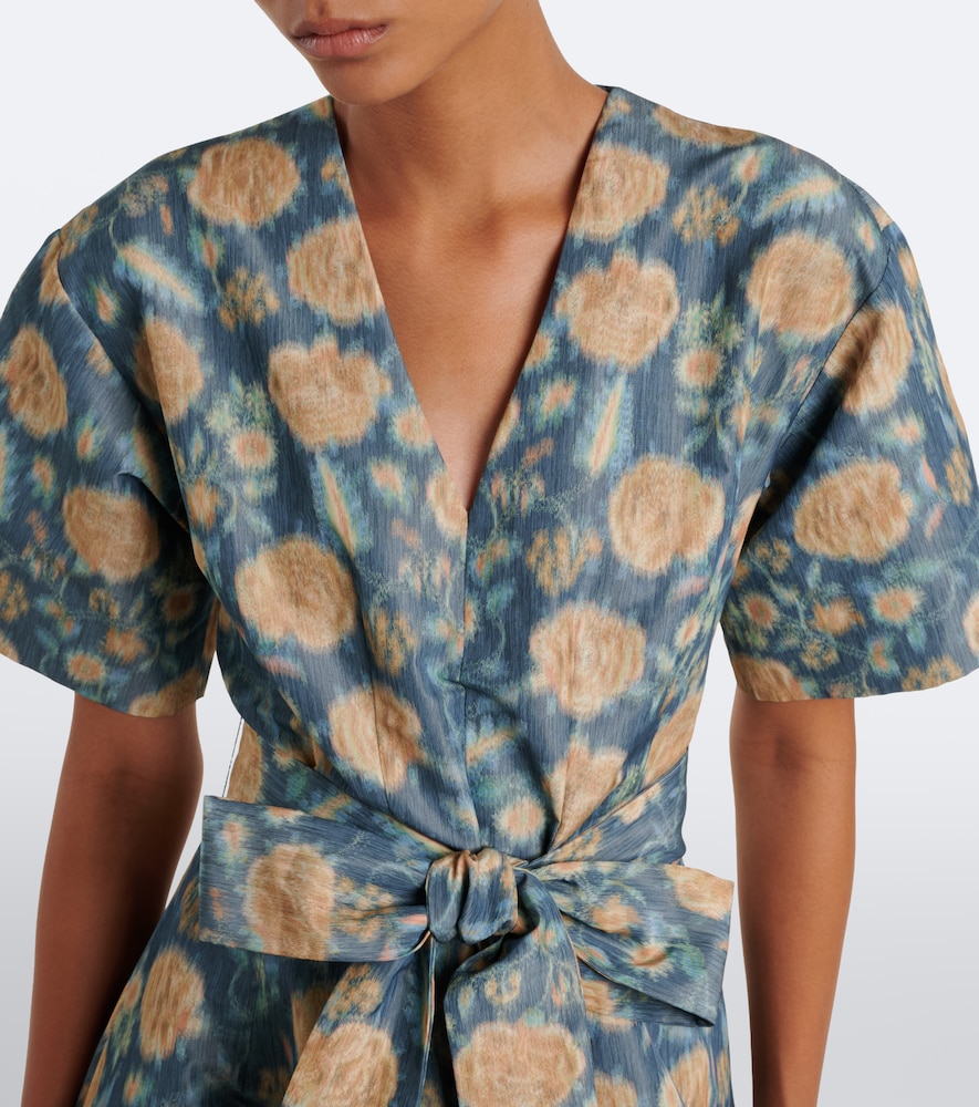 Margaretta belted floral gown