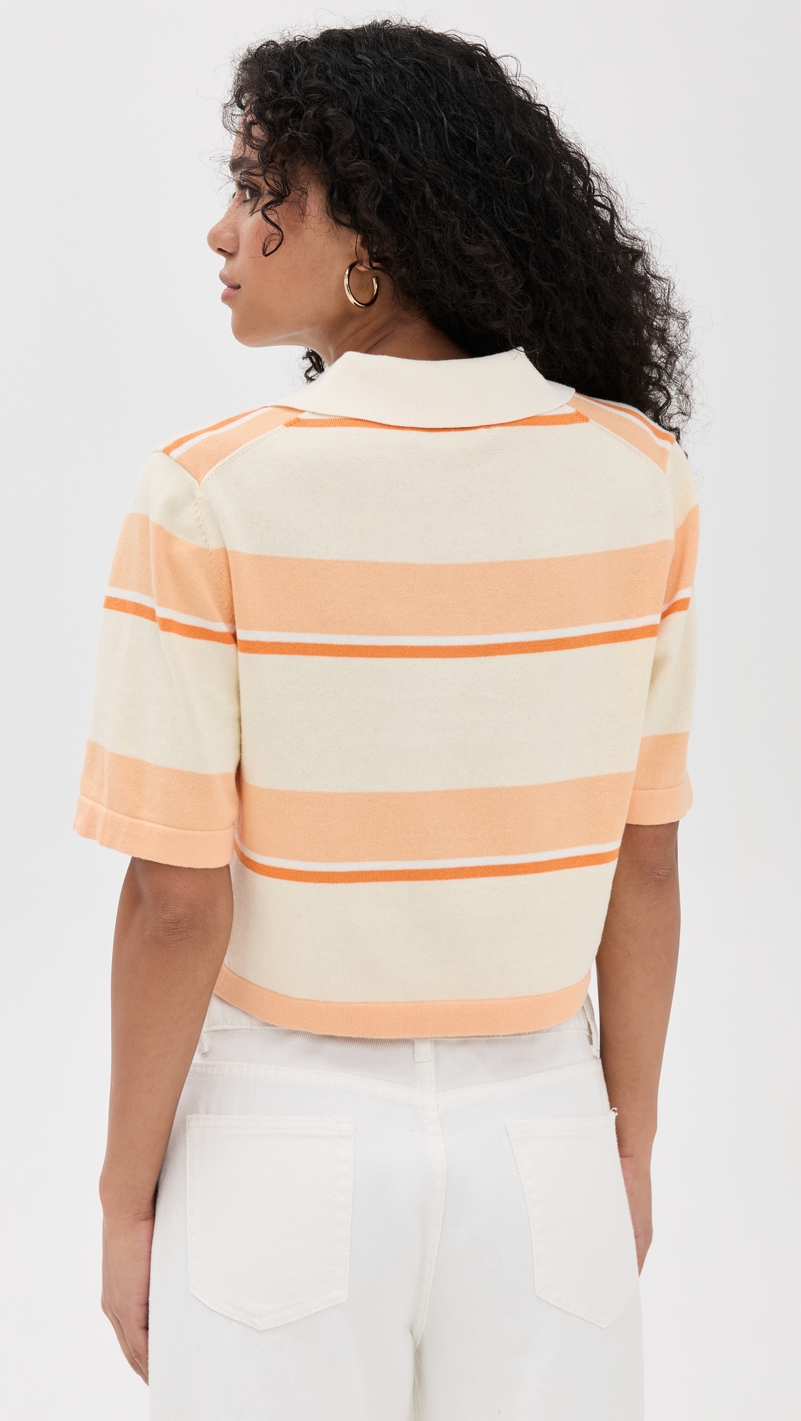 Short Sleeve Striped Polo Light Pink Stripe