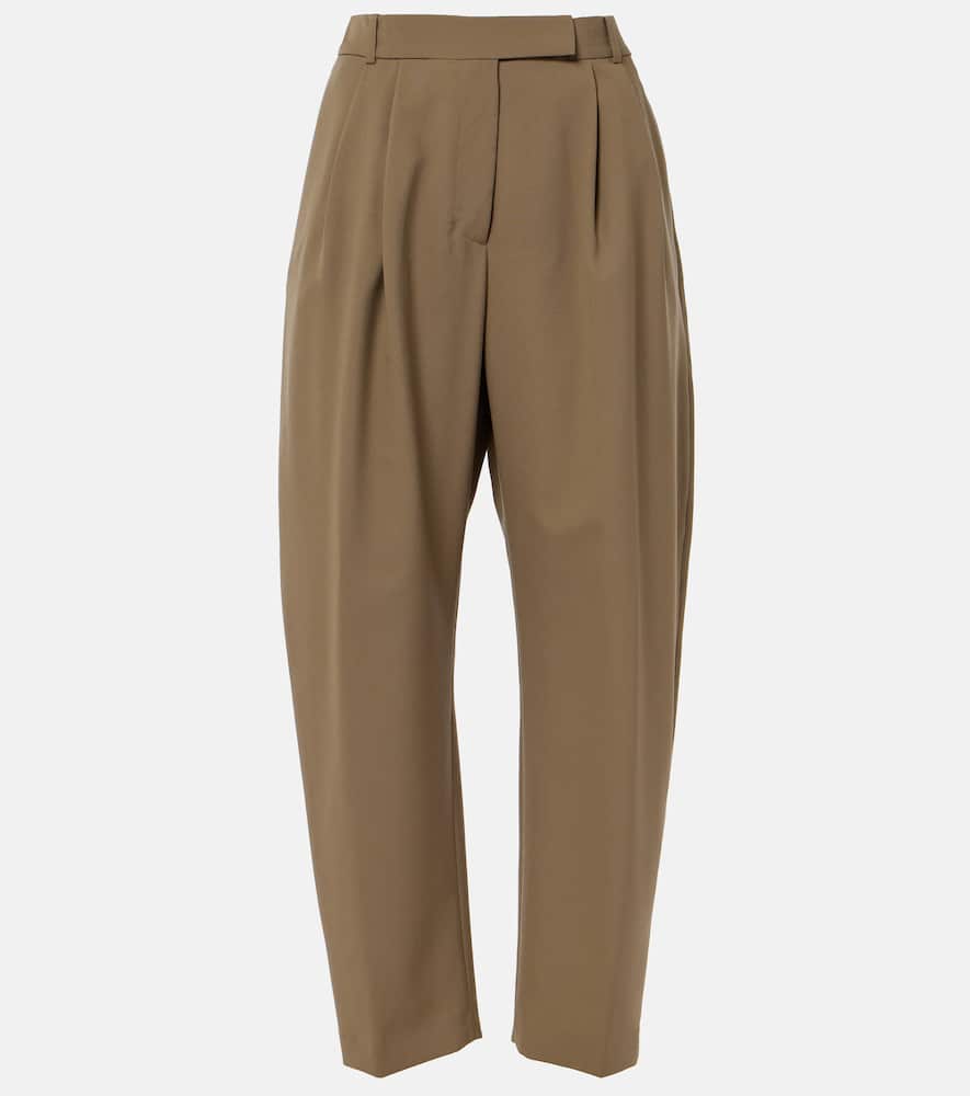 Róhe High-rise virgin wool barrel-leg pants