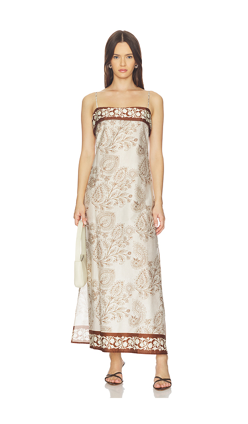 Especia Safran Midi Dress in Neutral. L. Also in M, S