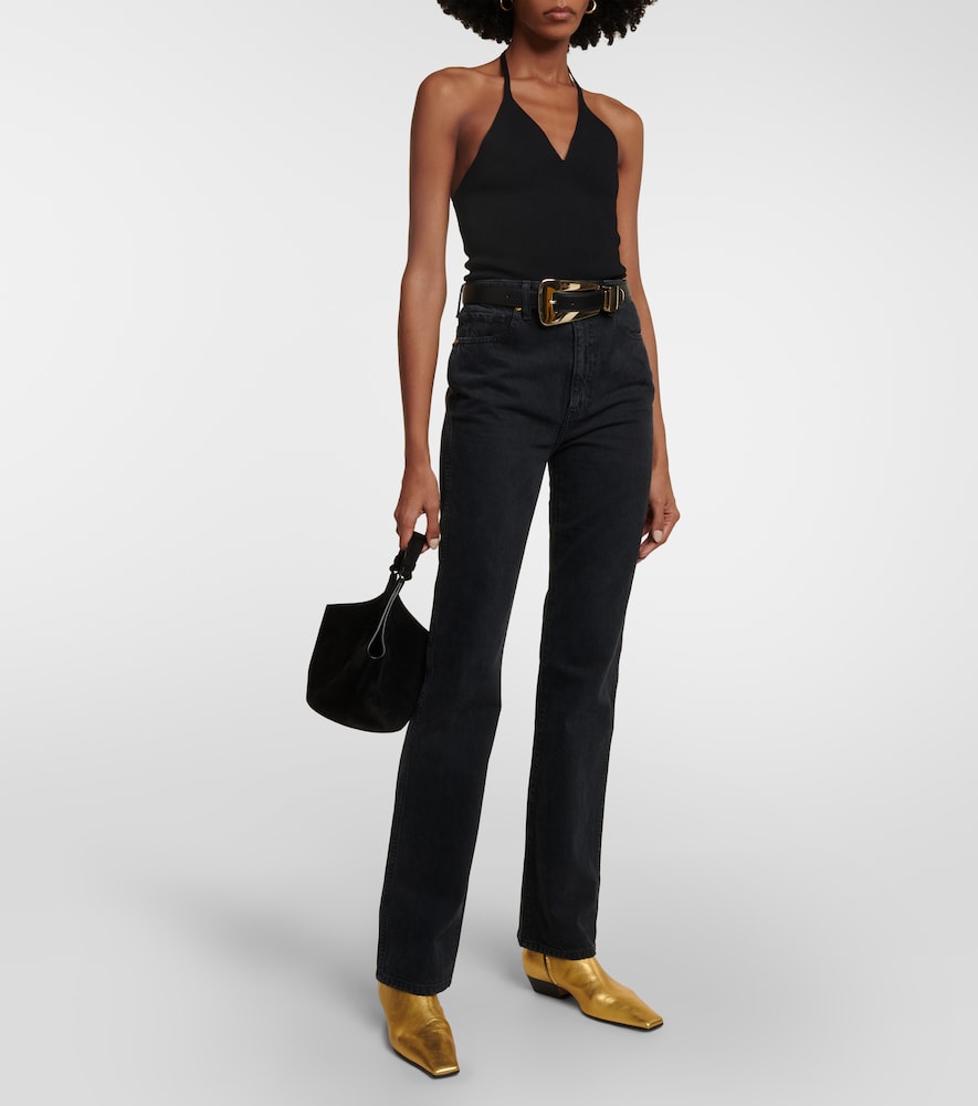 Marfa metallic leather ankle boots