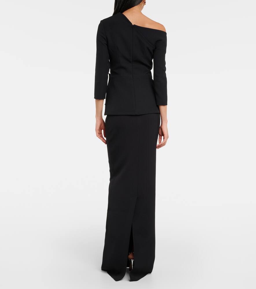 Juah sequined asymmetric crêpe top