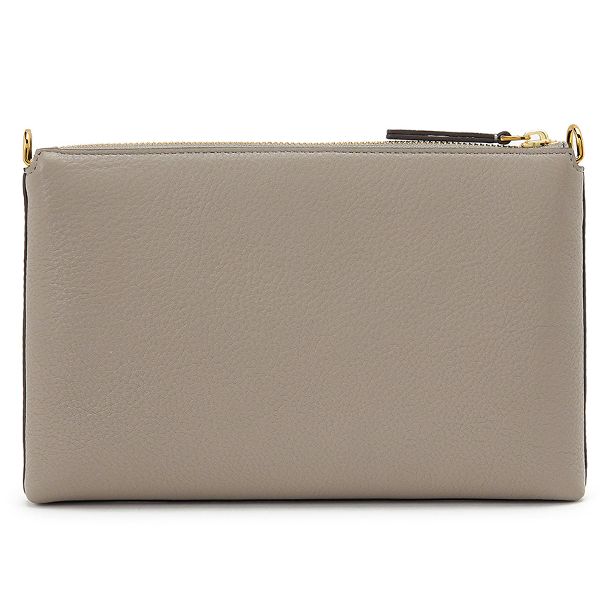 Kira Clutch In Grey Leather