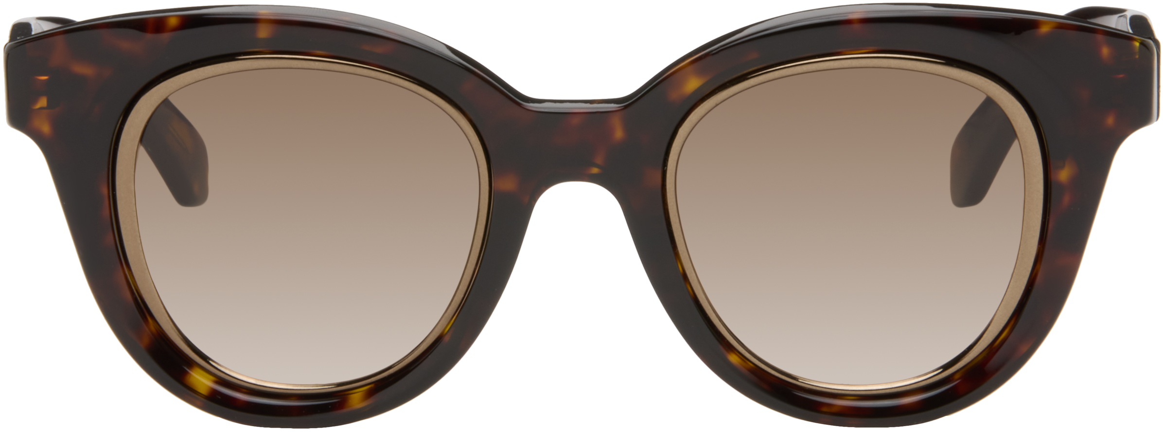 Brown Mini Anagram Butterfly Sunglasses