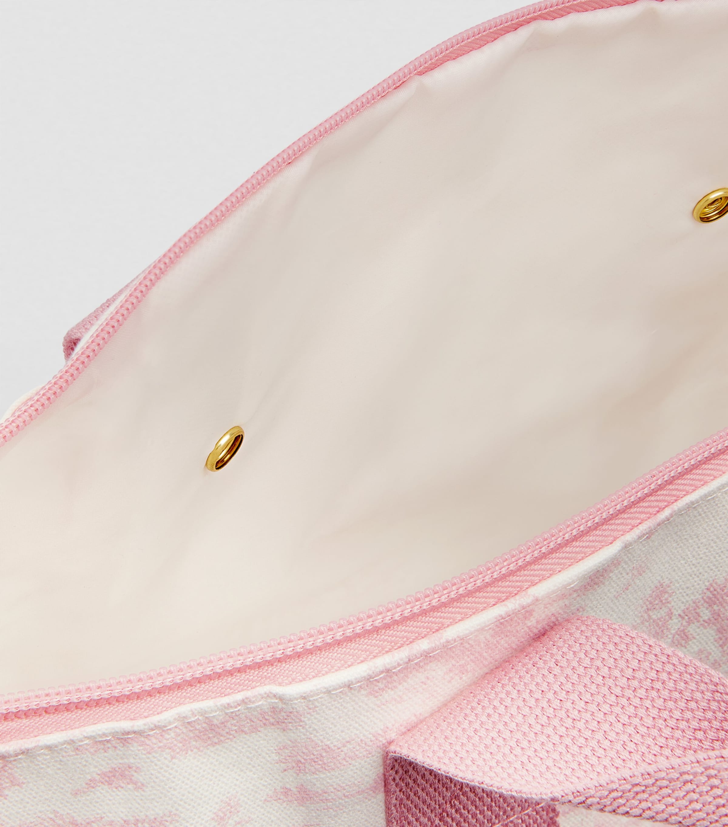 Pink Toile Foldable Overnight Bag