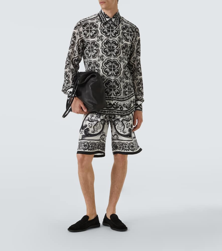 Martini Majolica silk twill shirt
