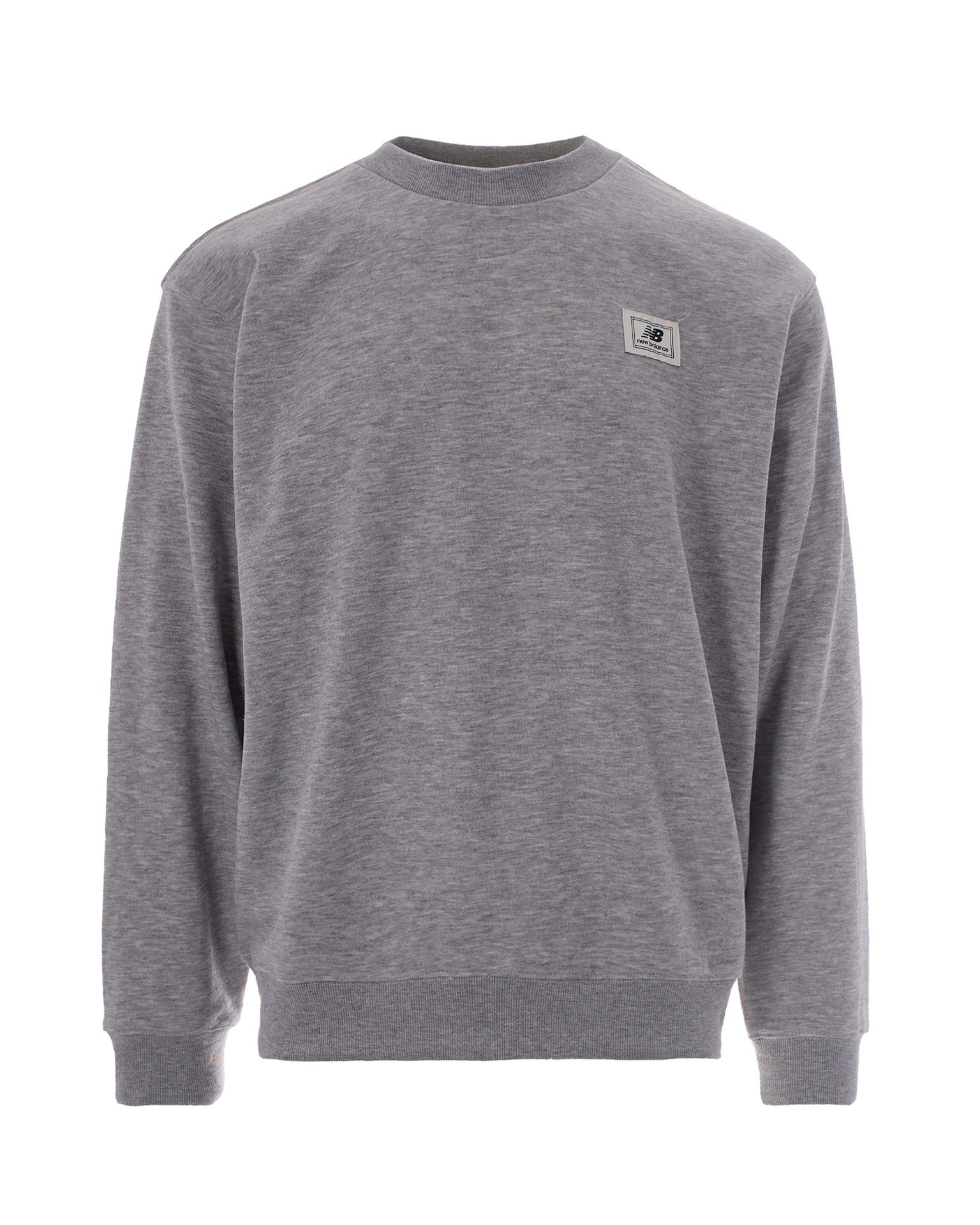 Logo-Patch Crew Sweatshirt — Gray