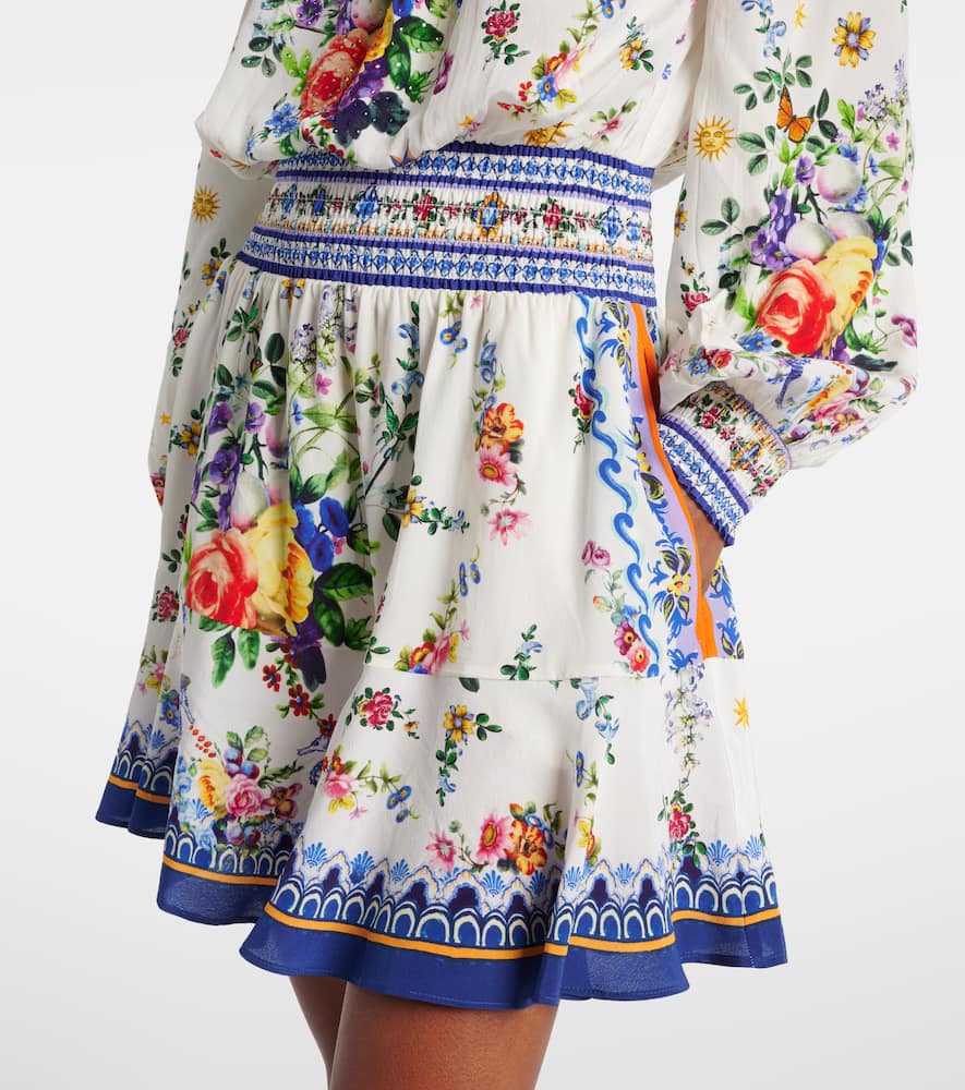 Tiles Darls embellished silk minidress