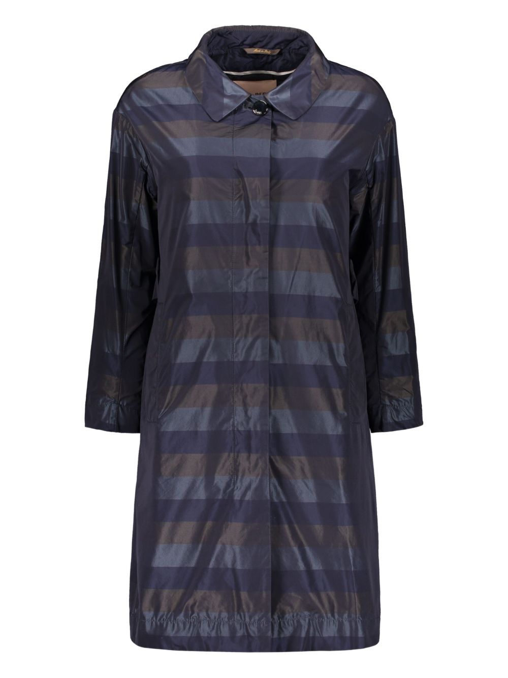 Moorer striped trench coat - Blue