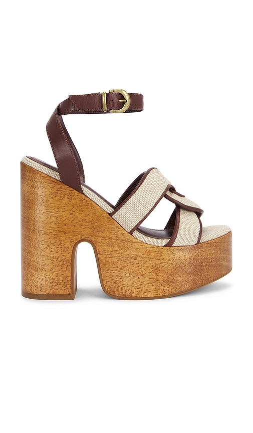 Schutz Rita Cutout Sandal in Root Brown. 9.5 also