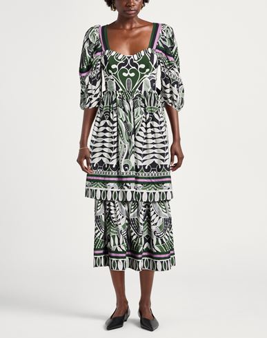Woman Midi dress Black Size L Cotton, Viscose