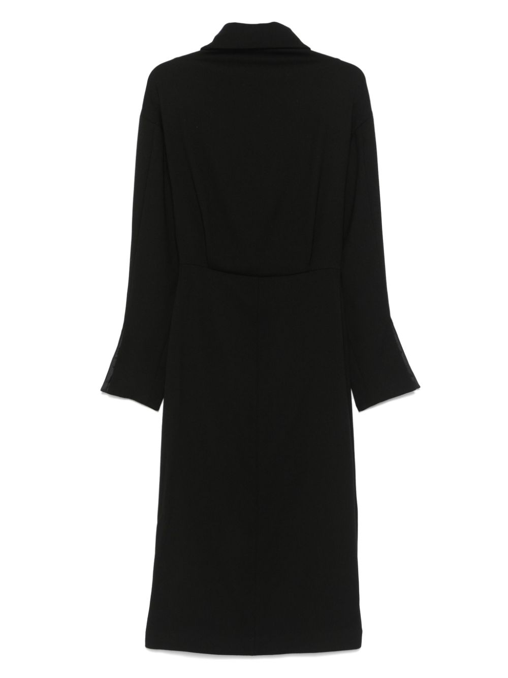 High-neck midi dress - Black