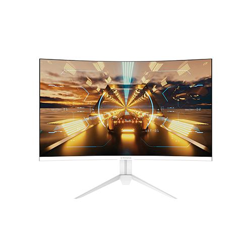 "  27"" Computer Curved Gaming Monitor - White"