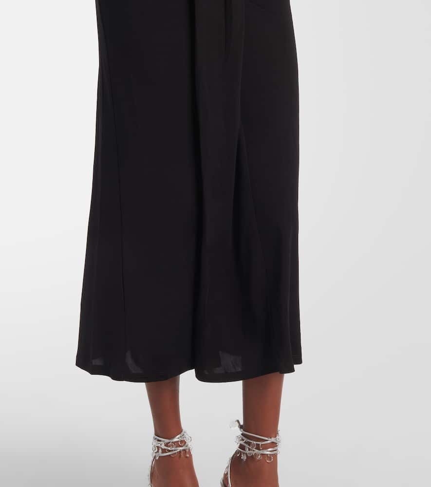 Ruched jersey midi dress