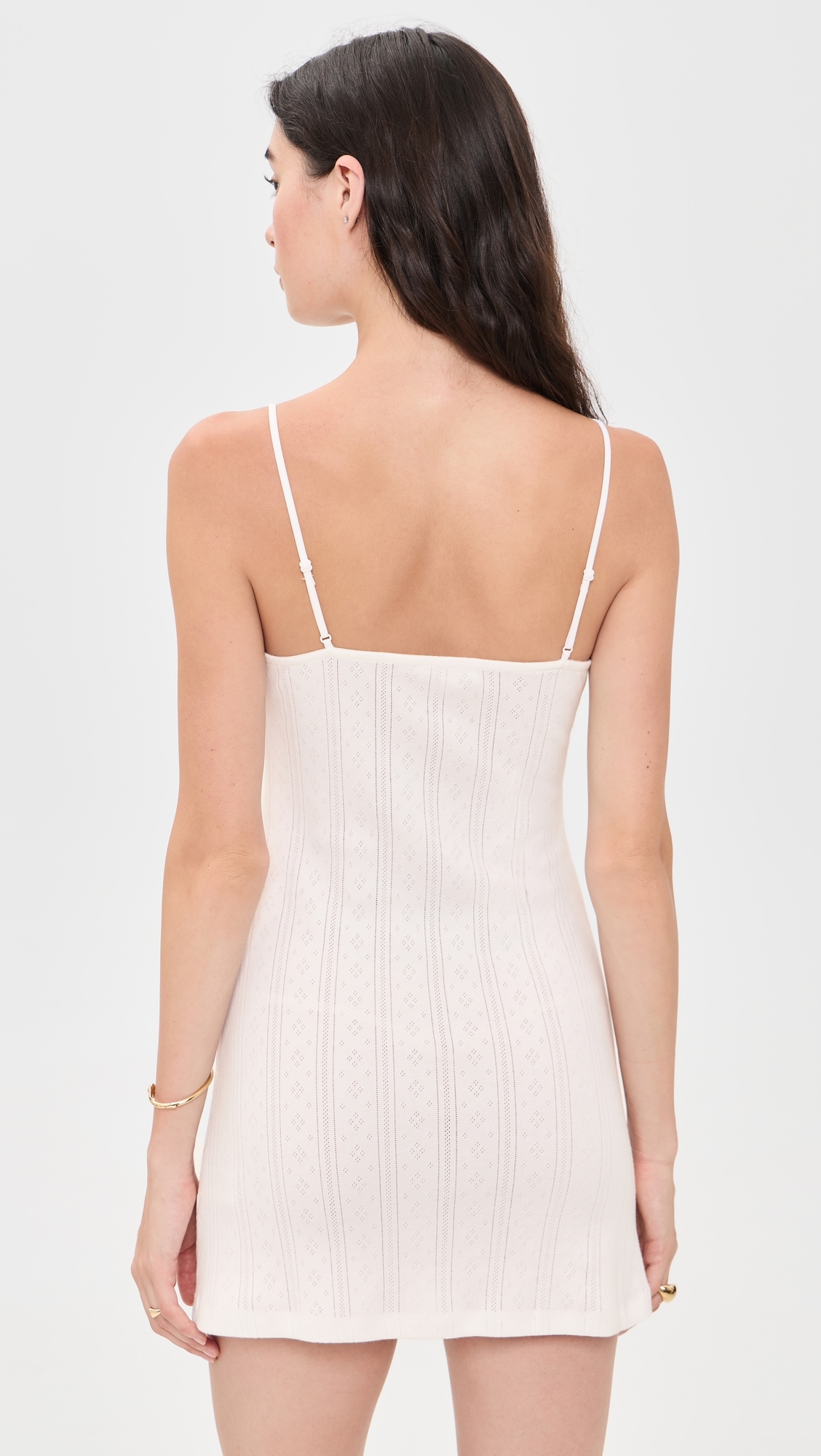 The Pointelle Mini Dress White001
