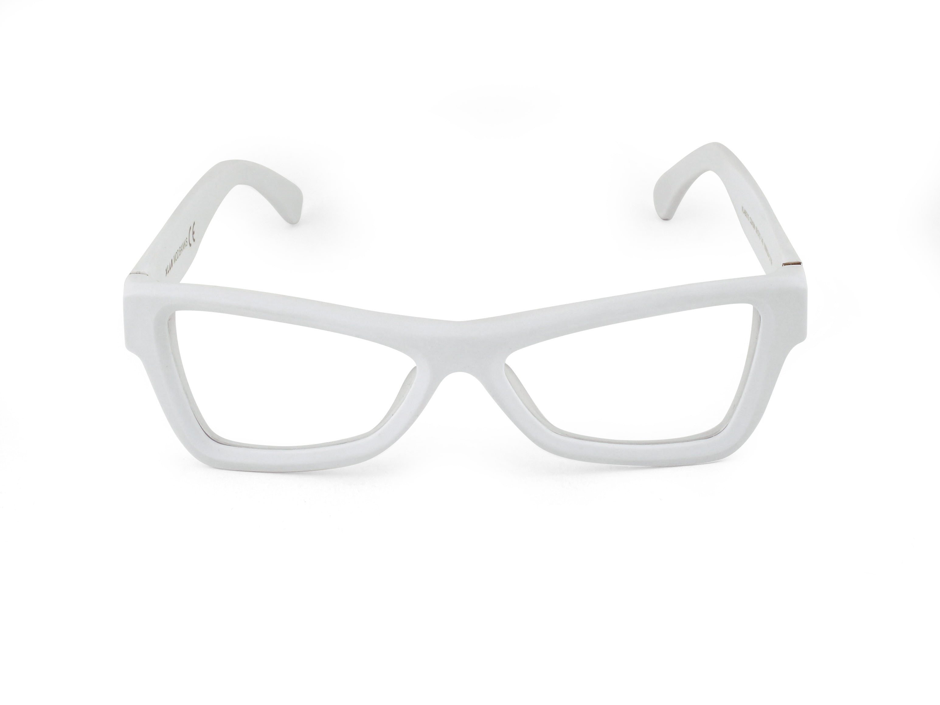 XLAB Unisex XLAB mod. Banks blue block Bianco Optical frames Acetate White Geometric Anti-glare Anti-glare