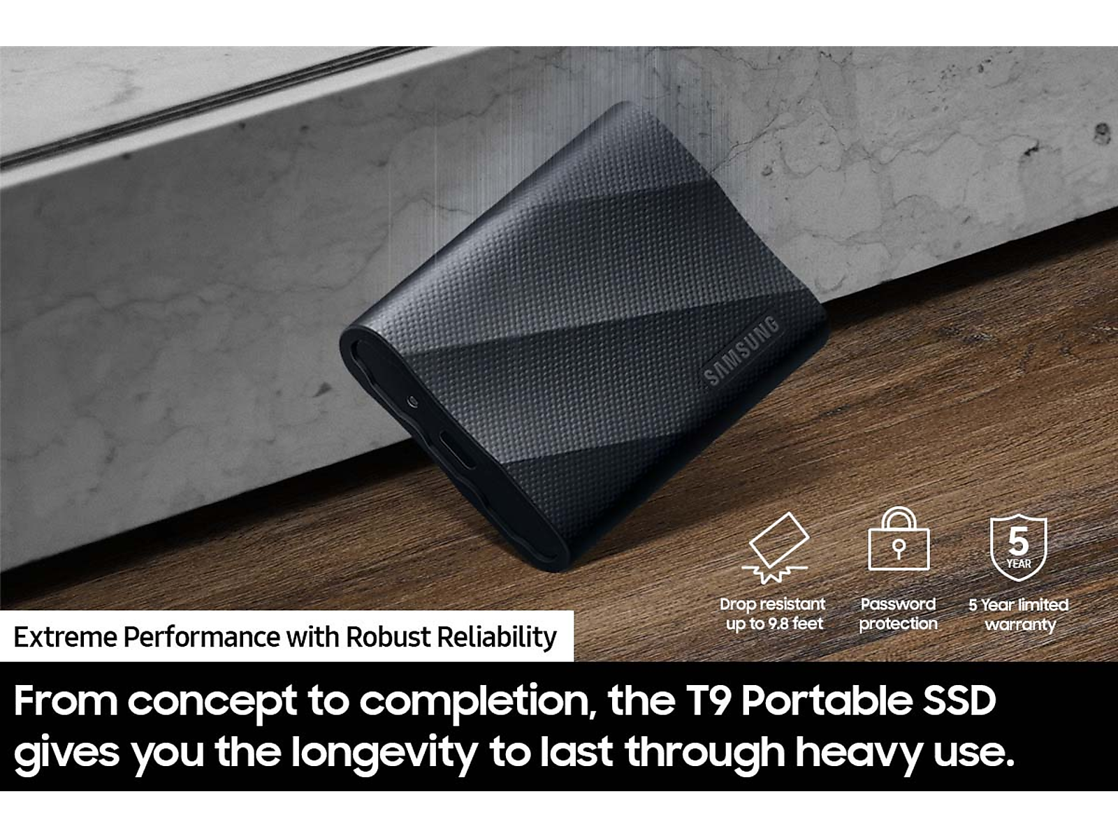 Portable SSD T9 USB 3.2 Gen2x2 4TB ( in Black)(MU-PG4T0B/AM)