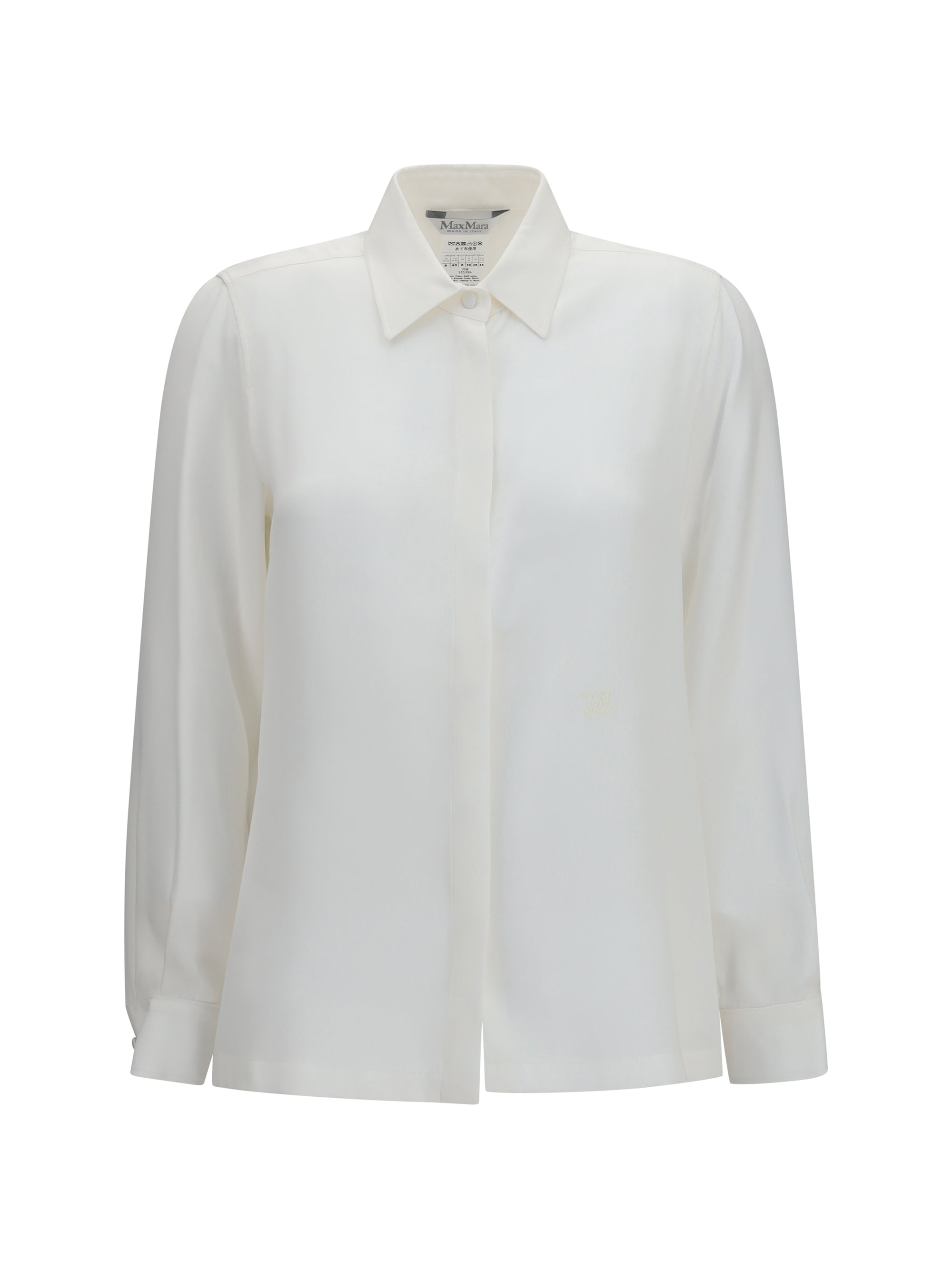 Silk Crepe de Chine Shirt — White