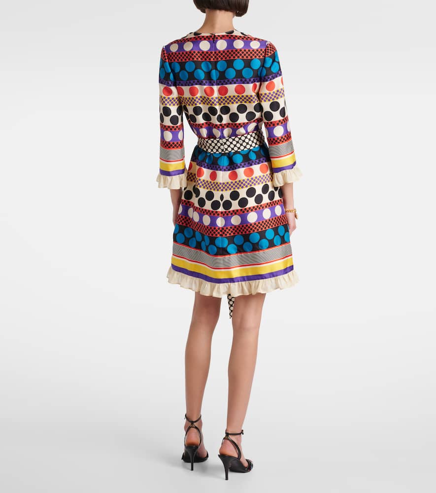 Escape polka-dot silk minidress
