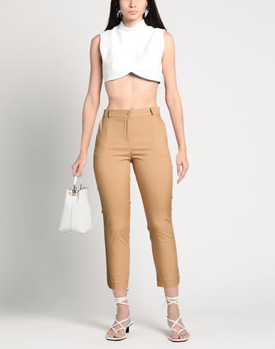 Woman Pants Camel Size XL Cotton, Nylon, Elastane