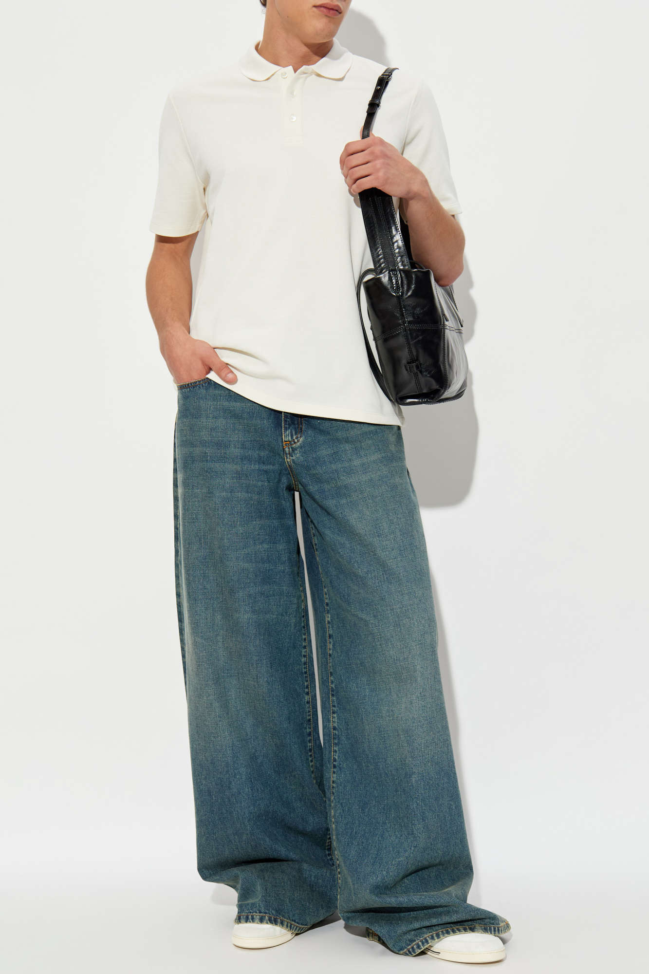 Wide-leg Jeans, Men's, Blue