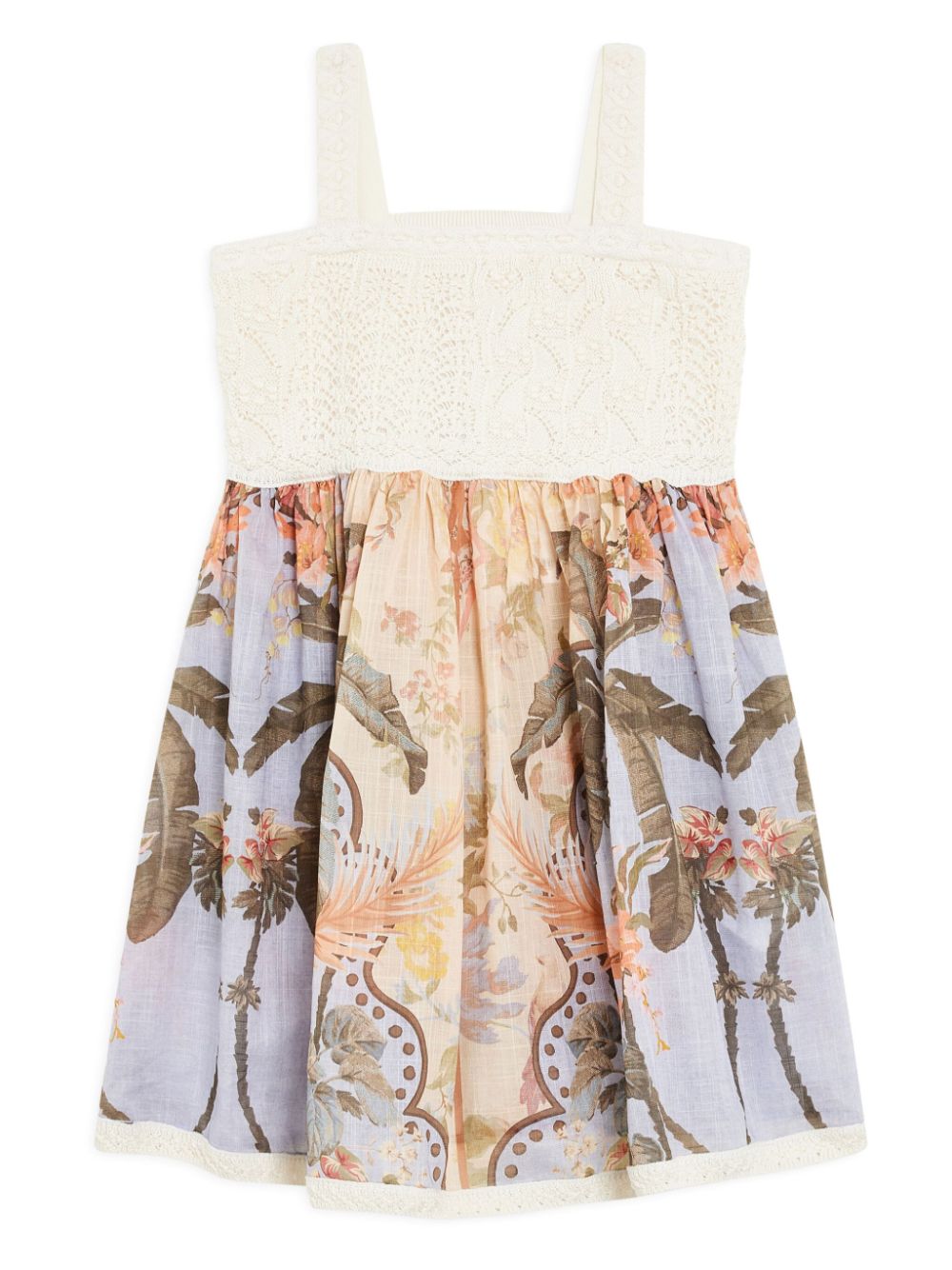 Floral-print dress - White
