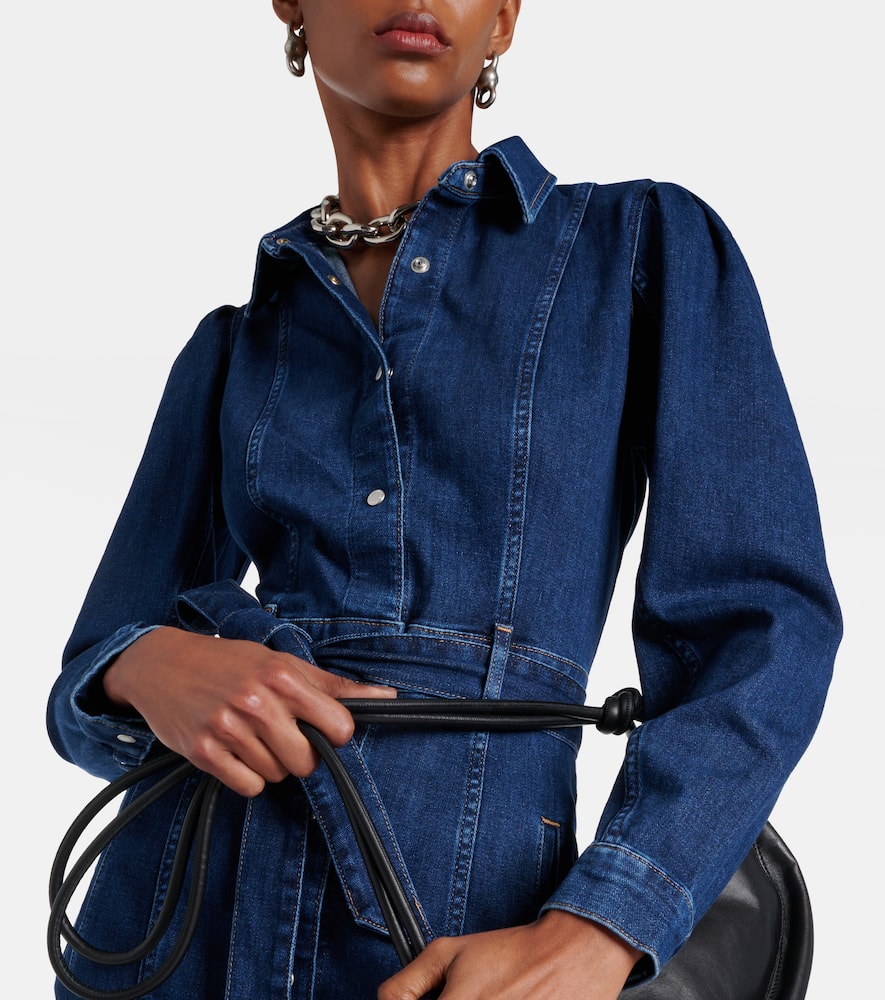 Denim midi dress