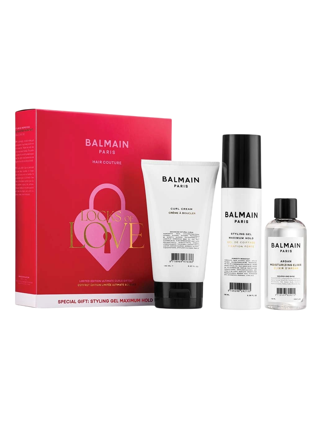 Set Locks of Love Balmain Professionnel: Crema styling per capelli, Fissaggio leggero, 150 ml + Pantenolo, Gel styling per capelli, Per lo styling, Fi