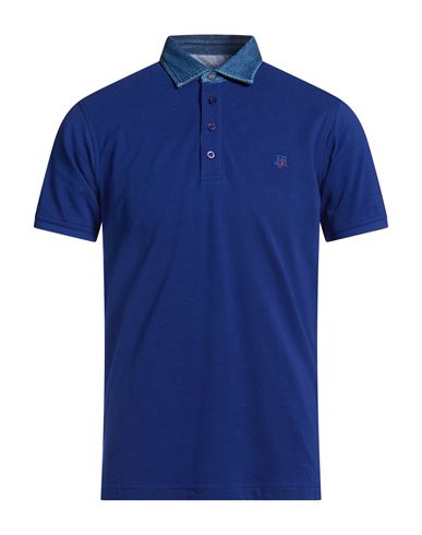 Man Polo shirt Blue Size XXL Cotton