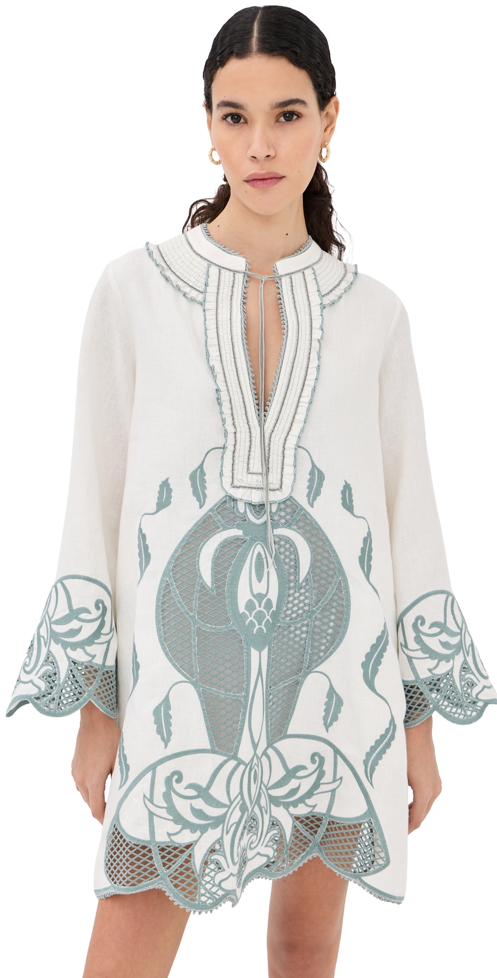 Tess Linen Mini Dress OffWhite