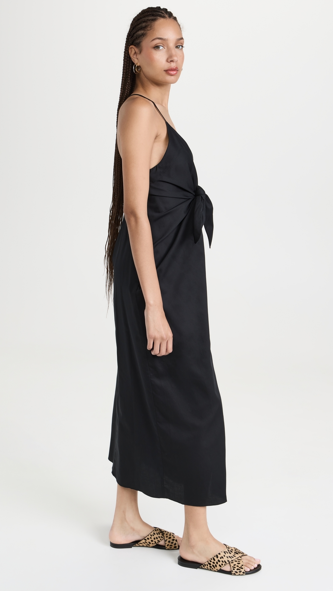 Lolita Deep V Neck Maxi Dress Black