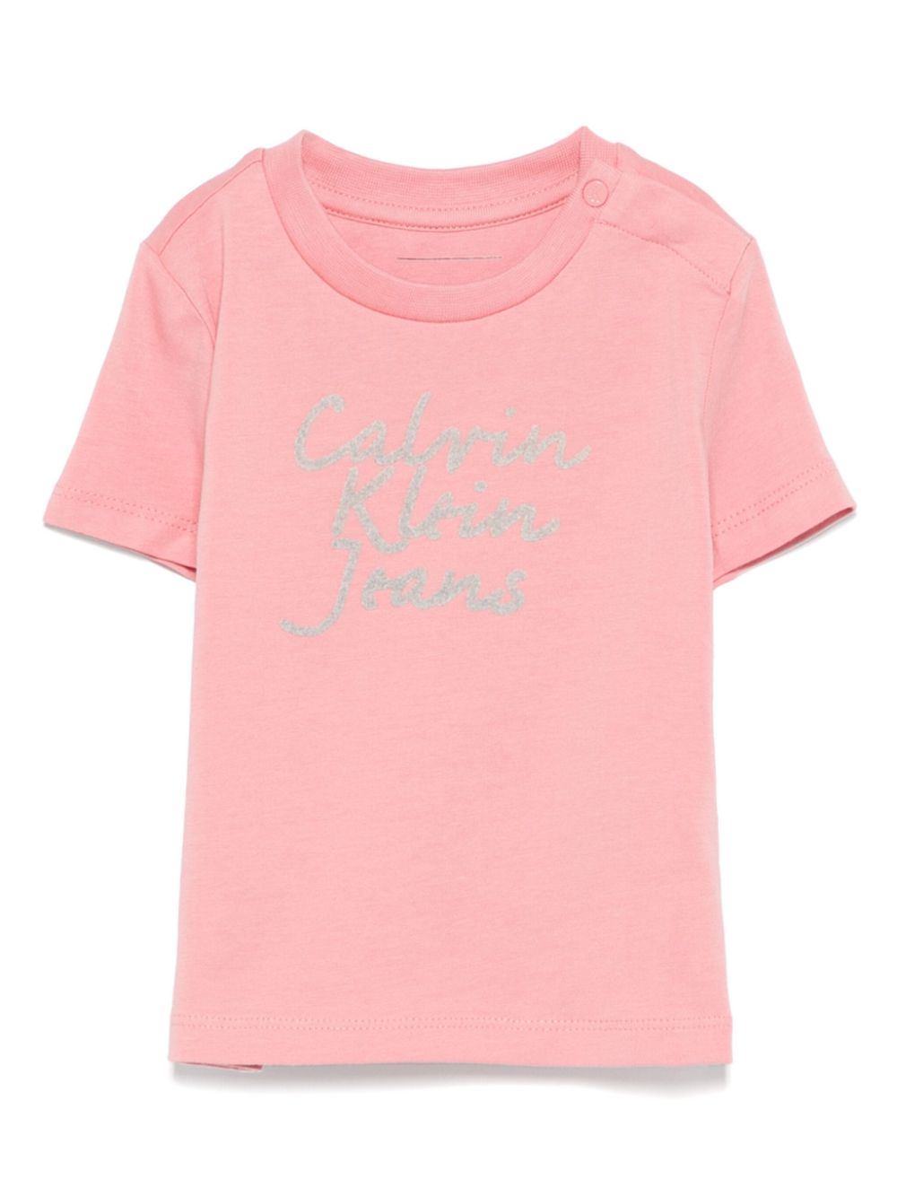Flocked-logo T-shirt - Neutrals