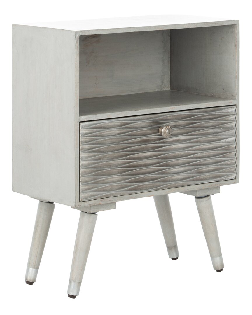 Brandy 1 Drawer Textured Nightstand