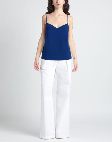Clips Woman Top Blue Size 8 Polyester, Elastane