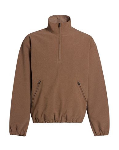 Man Sweatshirt Khaki Size M Polyamide, Polyester, Elastane