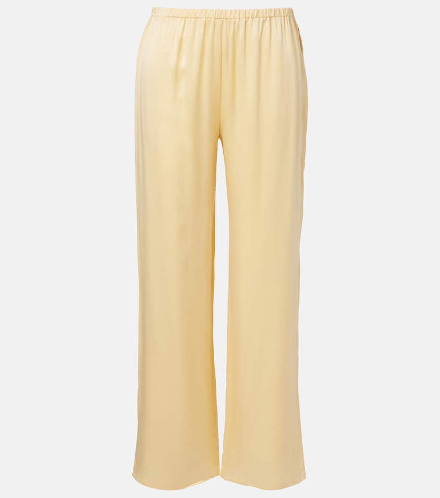 Loreto silk charmeuse wide-leg pants
