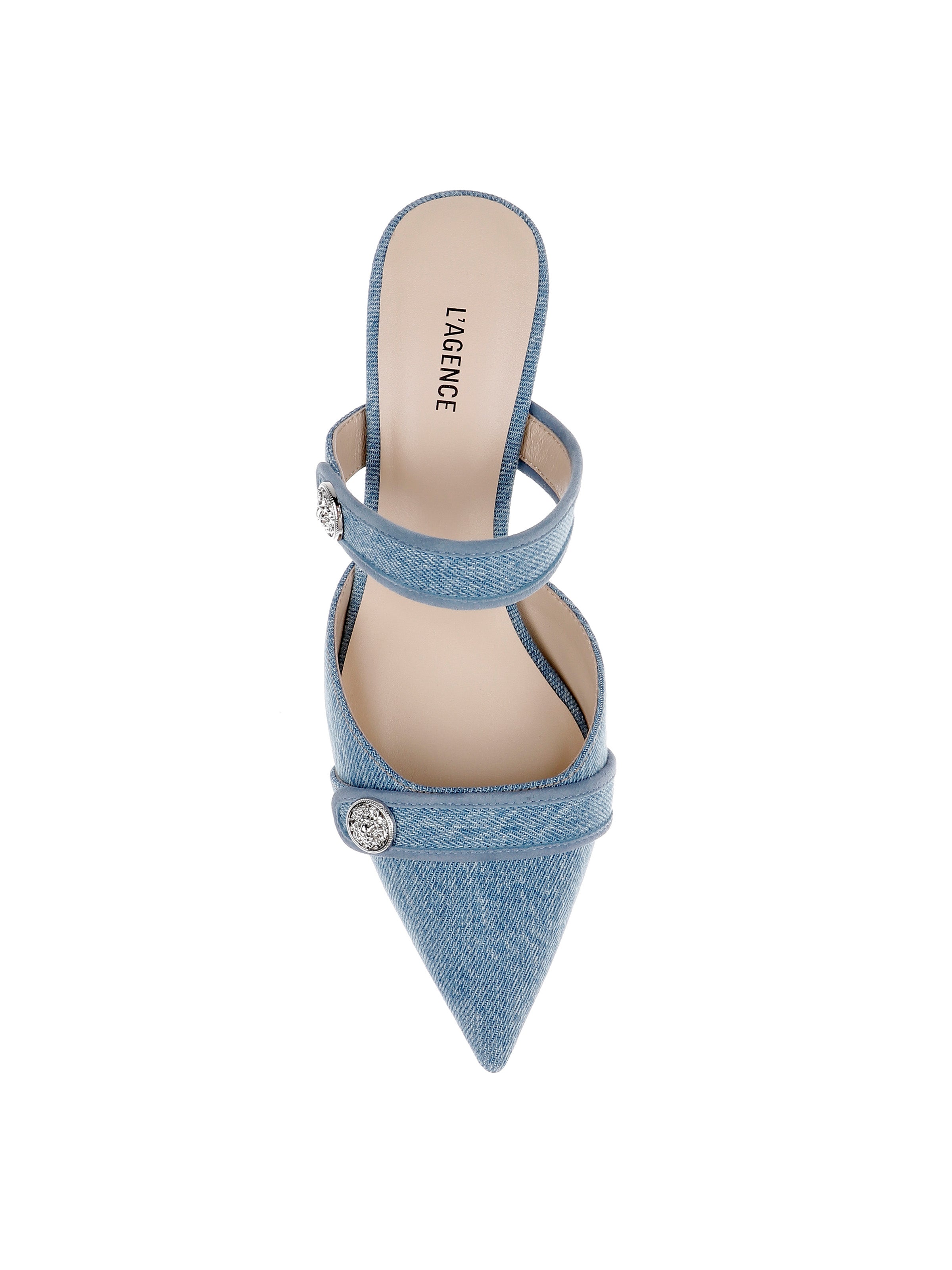 Gilliane Denim Mule In Light Denim